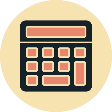 Hesap makinesi. Web simgesi basit illüstrasyon