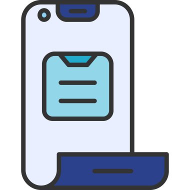 Akıllı telefon. Web simgesi basit illüstrasyon