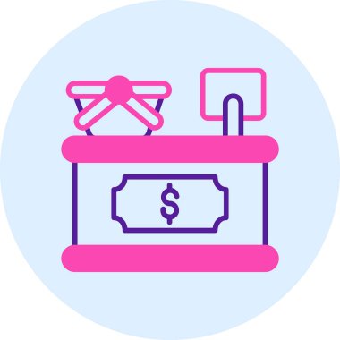 Para için. Web simgesi basit illüstrasyon