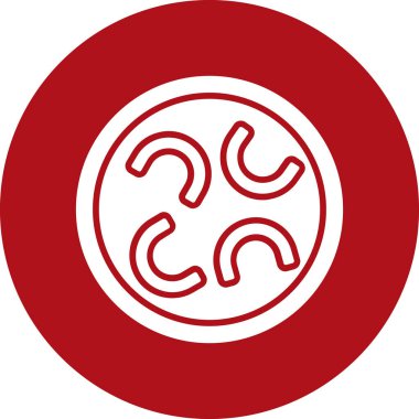 Dairesel bir resmin vektör dairesel simgesi