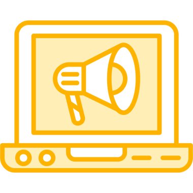 megafon simgesine sahip bilgisayar