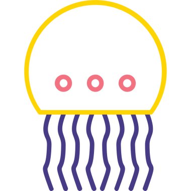 Ahtapot. Web simgesi basit illüstrasyon