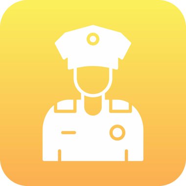 Polis vektör ikonu. İllüstrasyon biçimi grafik ve web tasarımı.