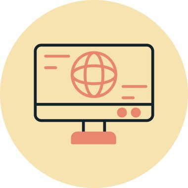 Web düz vektör simgesi