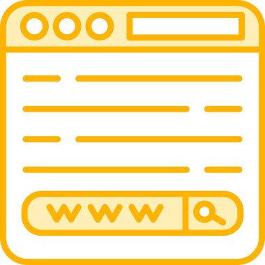 Tarayıcı tarayıcı internet simgesi düz biçimli