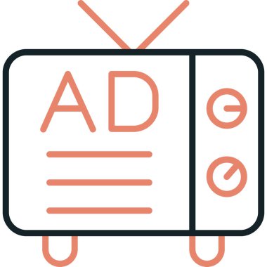 reklam reklam ikonu ana hatları biçiminde