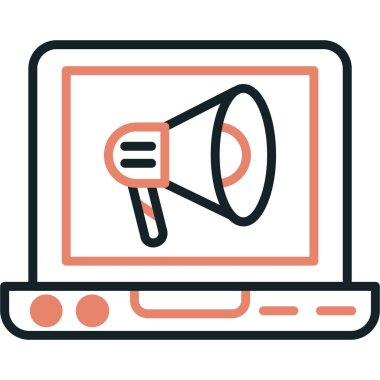 İleti simgesi ile megafon