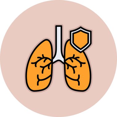 akciğer vektör simgesi