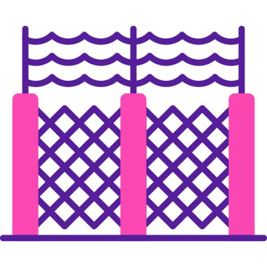 çit simgesi vektör illüstrasyonu