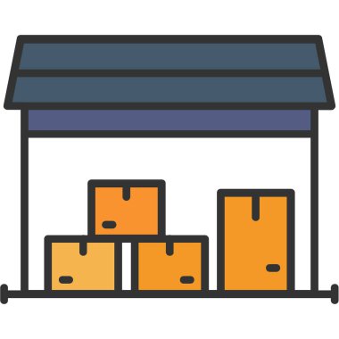 dükkan simgesi, vektör illüstrasyonu