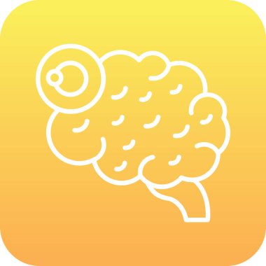 beyin ikonu vektör illüstrasyonu