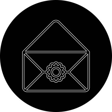 İleti simgesi vektör illüstrasyon tasarımı içeren zarf