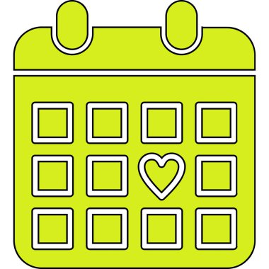 Takvim. Web simgesi basit illüstrasyon