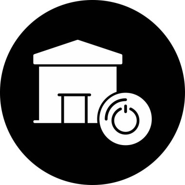 Bina simgesinin illüstrasyon vektör simgesi.