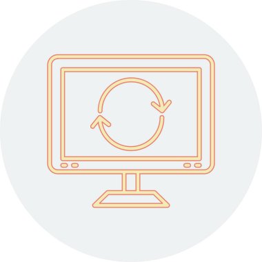 Bilgisayar vektör simgesi. Düz biçim illüstrasyonu 10