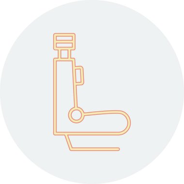 Modern b 'nin vektör illüstrasyonu boru simgesinden yoksun