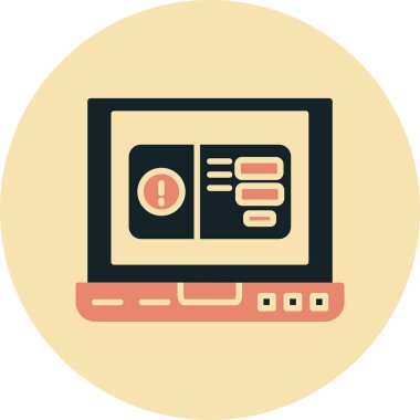 Bilgisayar. Web simgesi basit tasarım