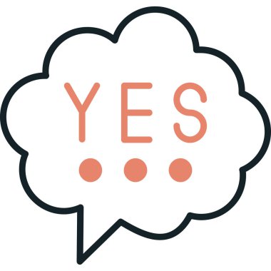 evet modern simge vektör illüstrasyonu