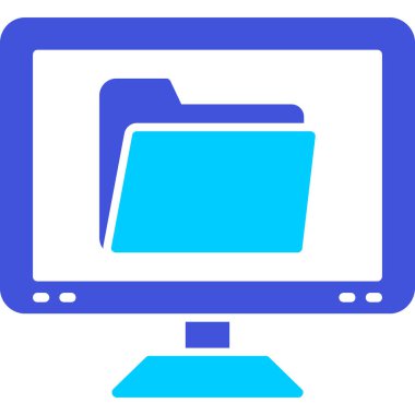 Bilgisayar. Web simgesi basit illüstrasyon