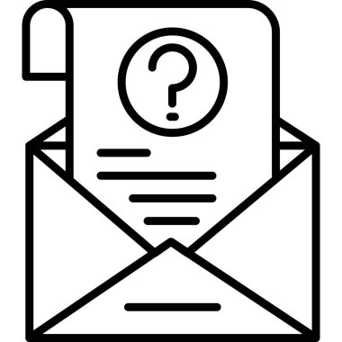 e-posta ileti simgesi ana hat biçiminde