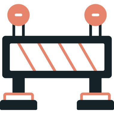 bariyer inşa simgesi doldurulmuş dış hat biçiminde