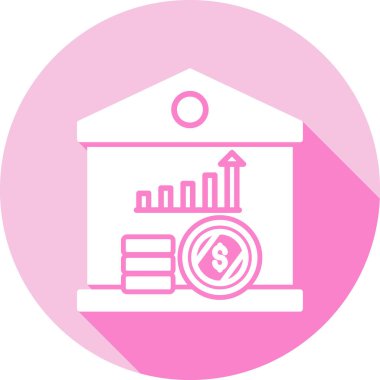 İş ve finans simgesinin vektör illüstrasyonu