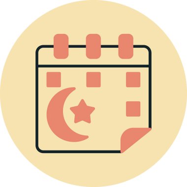 Takvim yassı simgesi beyaz arkaplanda izole edildi. vektör, resimleme