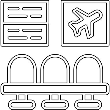 uçak simgesi, vektör illüstrasyonu