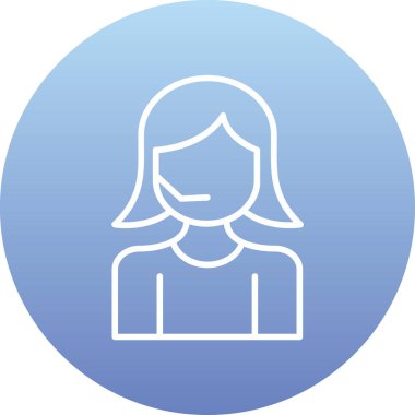 Kadın avatar. Web simgesi