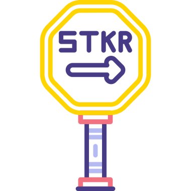 Yol simgesi, vektör illüstrasyonu