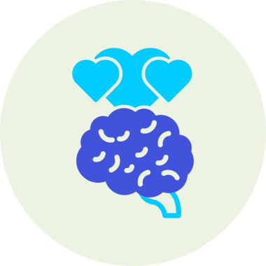 Beyin. Web simgesi basit illüstrasyon