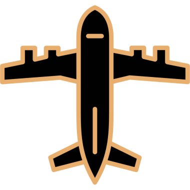 Uçak. Web simgesi basit illüstrasyon