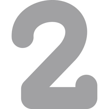 bir numaralı simge, düz stil.