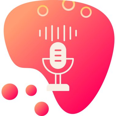 Mikrofon. Web simgesi vektör illüstrasyonu