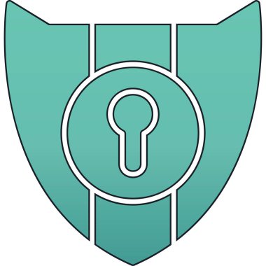 Kalkan. Web simgesi basit illüstrasyon