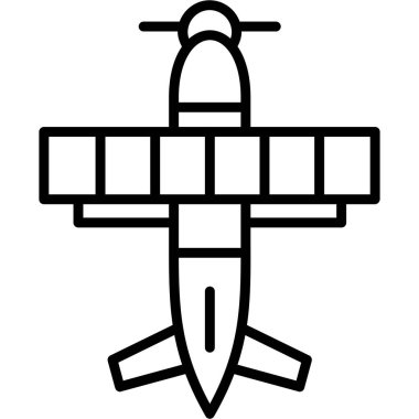 Uçak simgesi, vektör çizimi