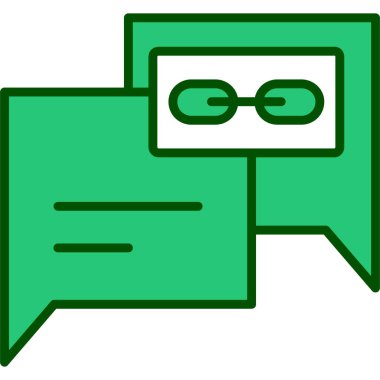 Konuş. Web simgesi basit illüstrasyon