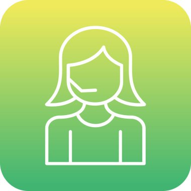 güzel dişi kabartma vektör simgesi