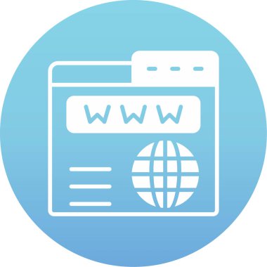 - İnternet. Web simgesi basit illüstrasyon