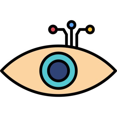 Göz simgesi. Web için göz vektör simgelerinin özet çizimi