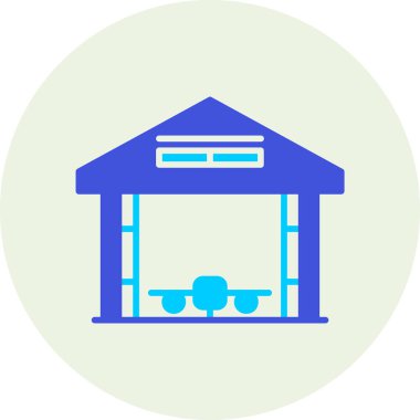 Garaj. Web simgesi basit illüstrasyon