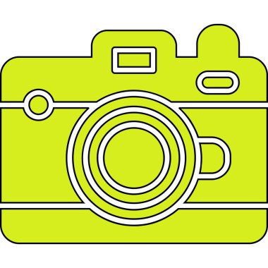 Bir kamera simgesinin vektör illüstrasyonu