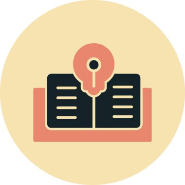 kitap düz vektör simgesi