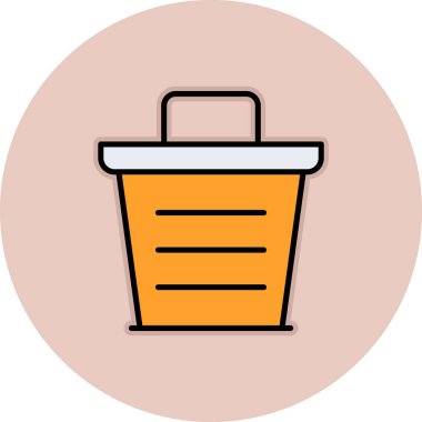 Çöp kutusu simgesi vektör illüstrasyonu