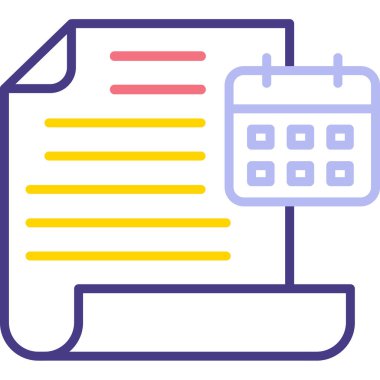 Takvim. Web simgesi basit illüstrasyon