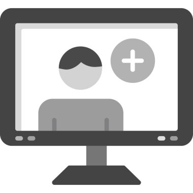 Bir kişi ile bilgisayar monitörü, çevrimiçi video oyunu, video oyunu