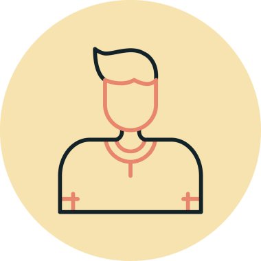 Bir insan simgesinin vektör illüstrasyonu