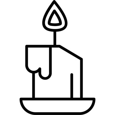 mum ışığı simgesi ana hat biçiminde