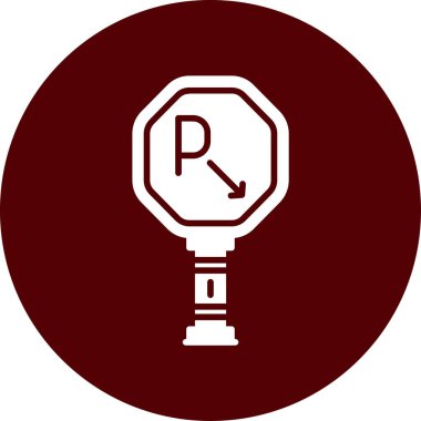 Trafik sinyal simgesi. Web için trafik sinyali vektör simgesinin düz çizimi