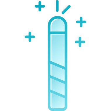 Beyaz arka planda yeşil çizgi termometresi ve tıbbi termometre ikonu izole edildi. Soyut çember rastgele noktalar. vektör.